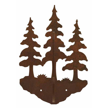 Triple Pine Tree Double Coat Hook