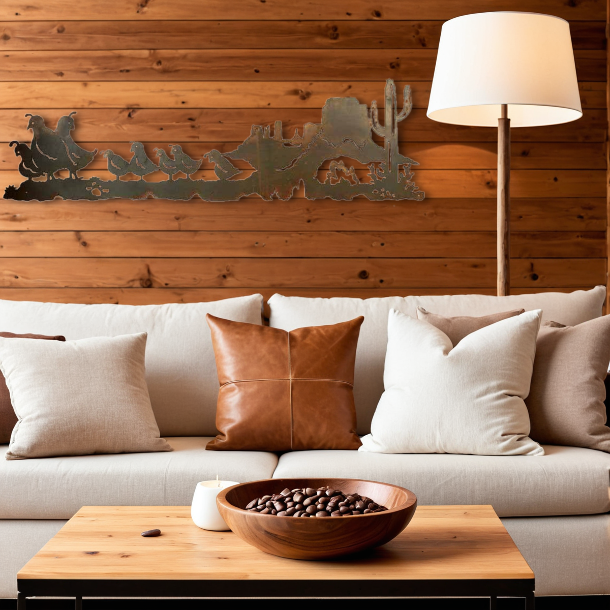 Quail Family Wall Art - 57"