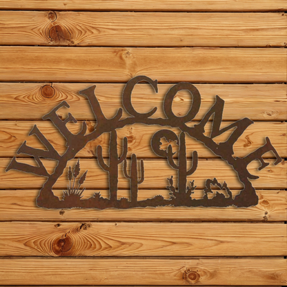 WE-9608 Desert Moon Horizontal Welcome Sign