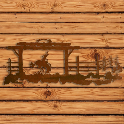 WA-4242 Bronc Wall Art - 42"