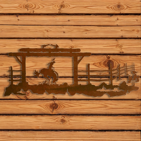 WA-4242 Bronc Wall Art - 42"