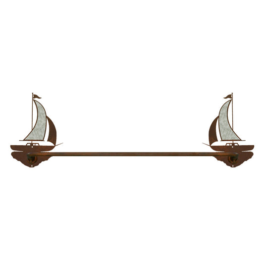 Sailboat Towel Bar Burnished