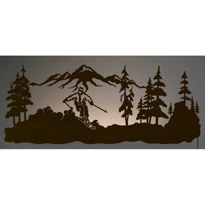 WA-9046 Skier Back Lite Wall Art