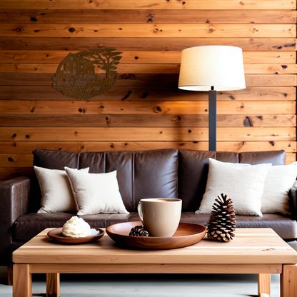 Grist Mill Oval Wall Art Horizontal