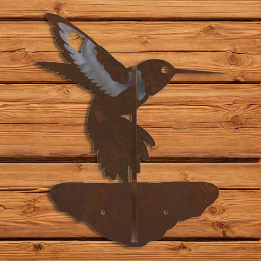 CH-5235 Hummingbird Double Coat Hook Burnished