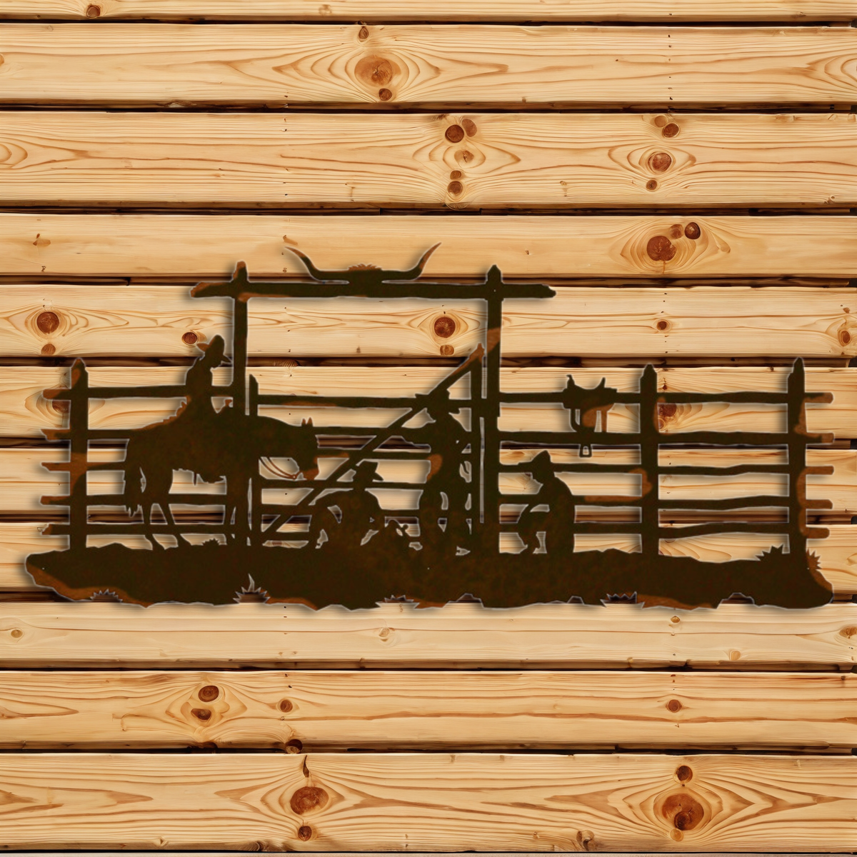 WA-6022 Cowboy Corral Wall Art - 57"