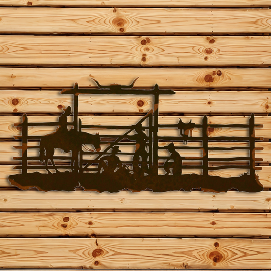 WA-6022 Cowboy Corral Wall Art - 57"