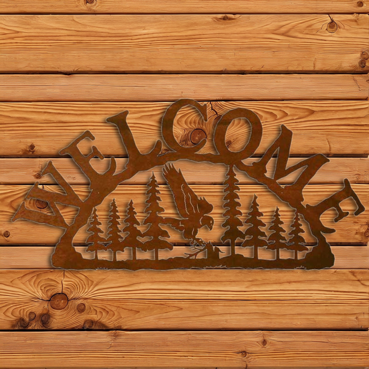 WE-9612 Eagle Horizontal Welcome Sign