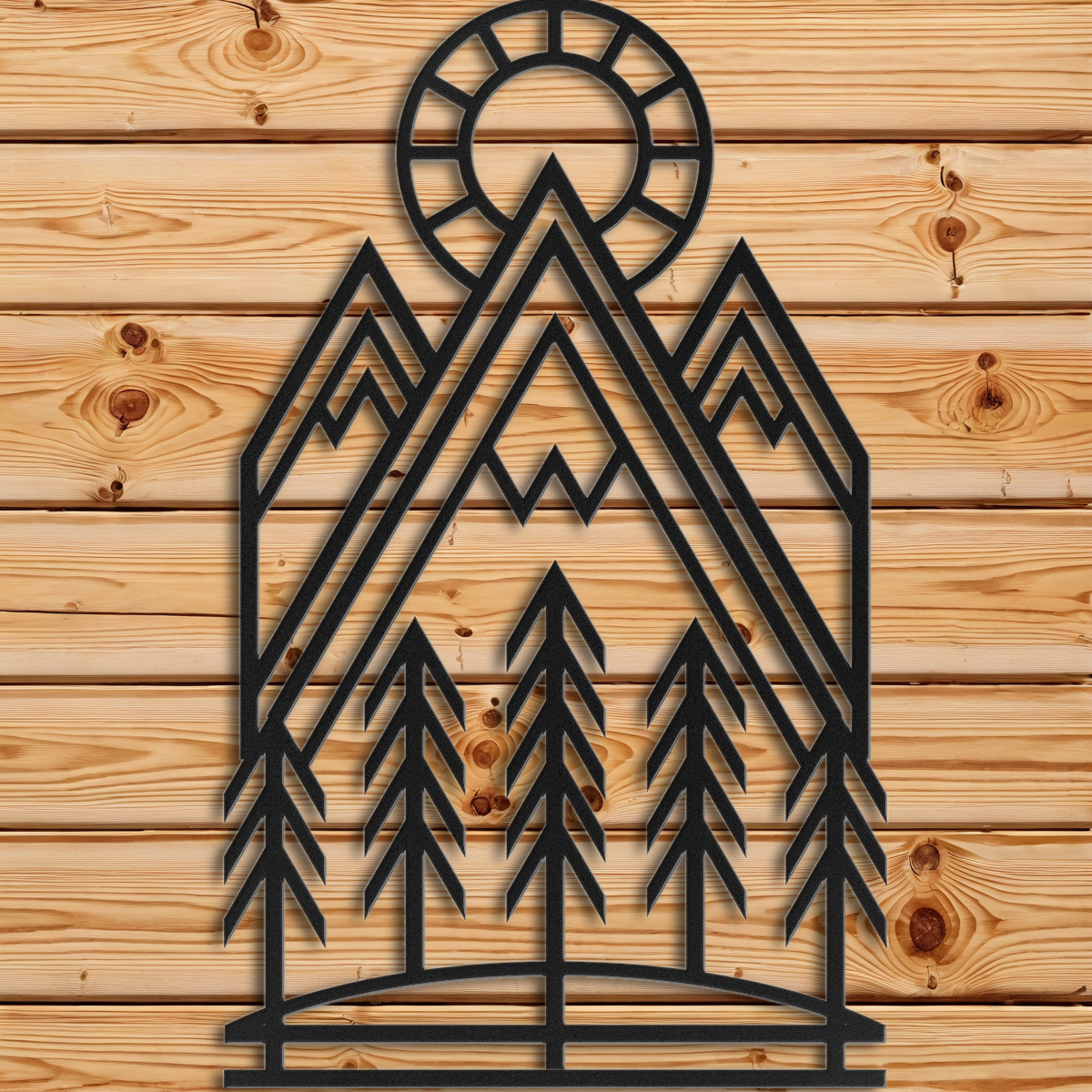 Mountain Sun Abstract Wall Art
