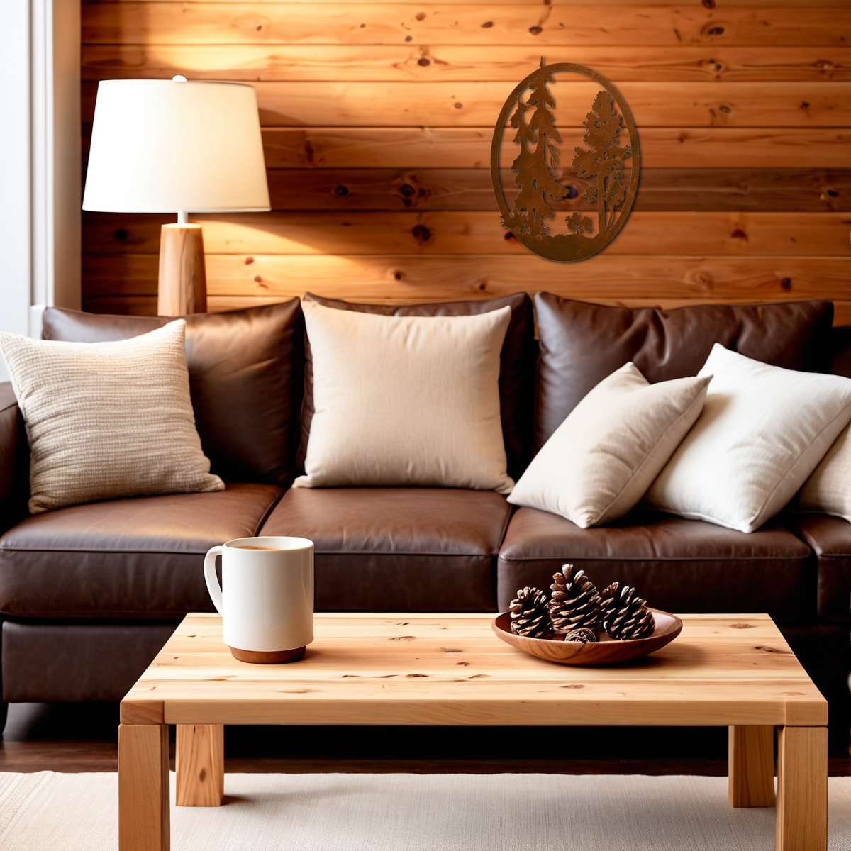 Aspen & Pine Oval Wall Art