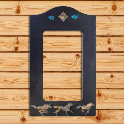 MVB-5050 36" Wild Horses Burnished Mirror
