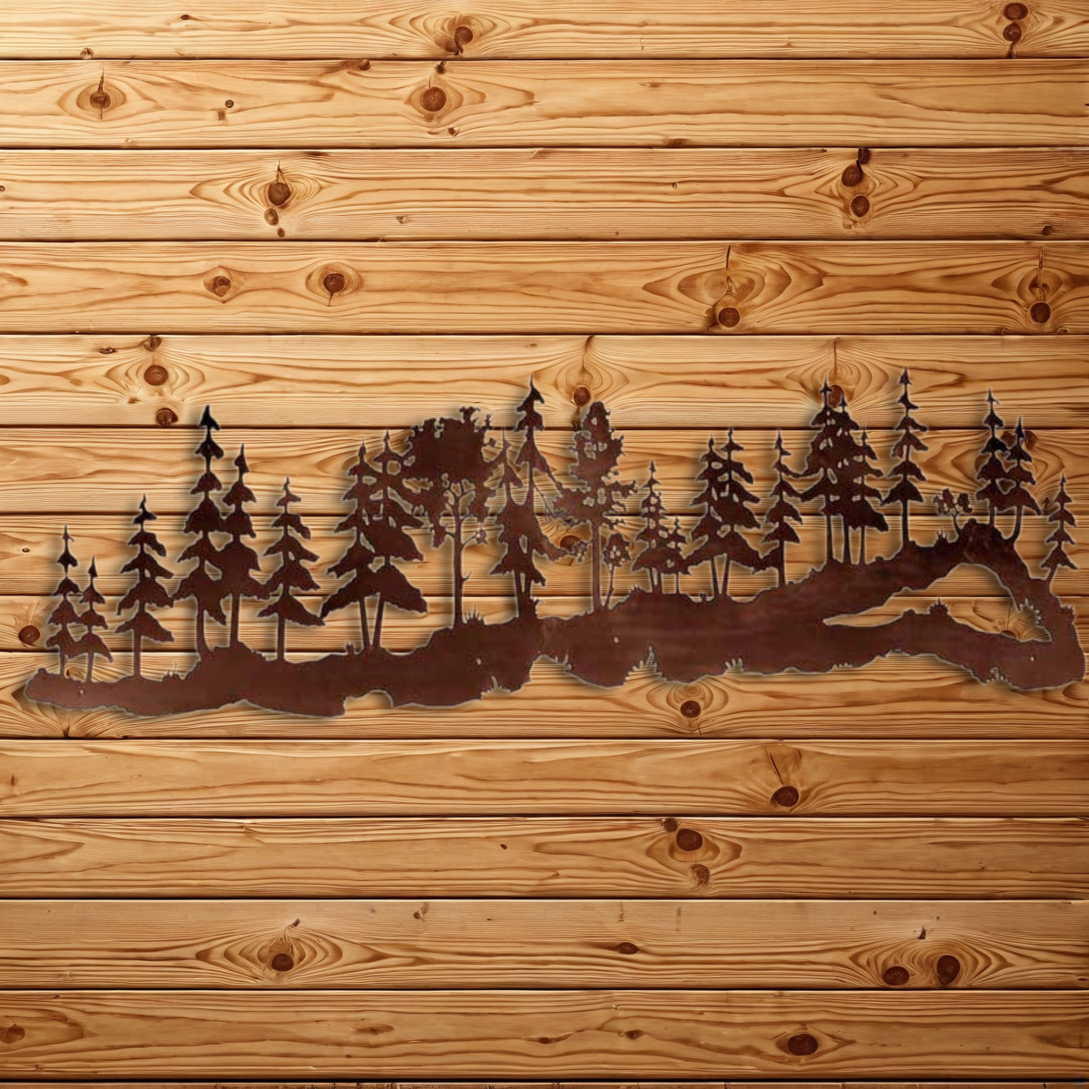 WA-8416 Pine Forest Wall Art - 84"