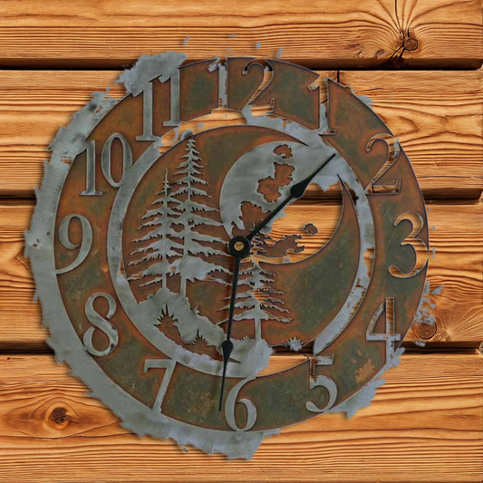 CL-5050 Midnight Moon 12" Round Clock