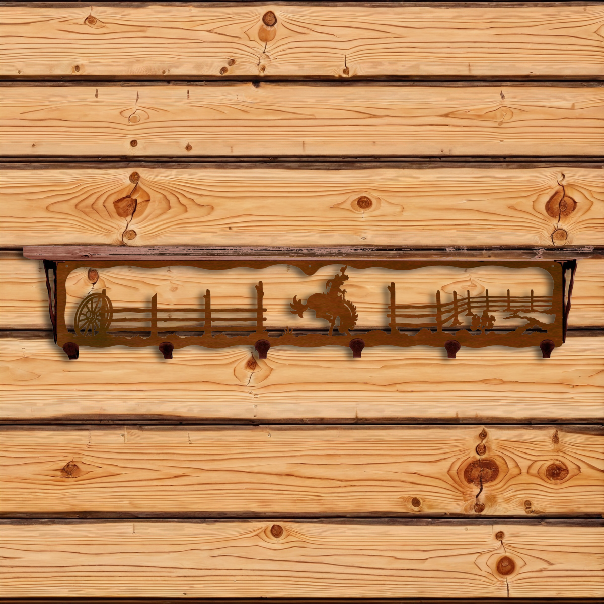 SW-5752 Bronc 42" Coat Hook Shelf