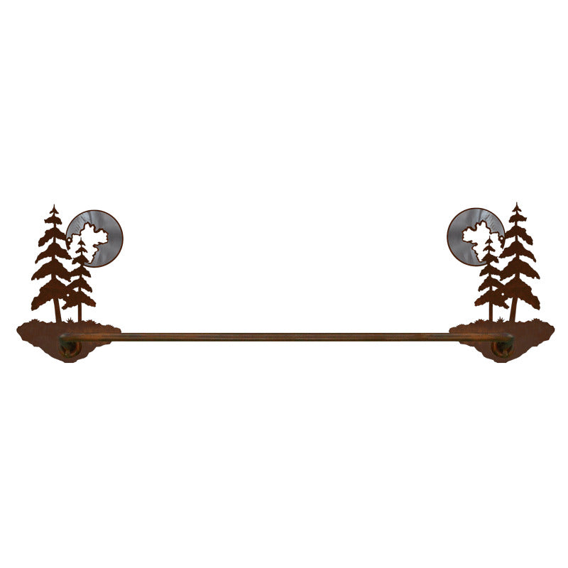 BA-8053 Pine & Moon Towel Bar Burnished