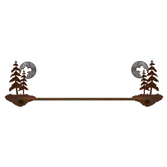 BA-8053 Pine & Moon Towel Bar Burnished