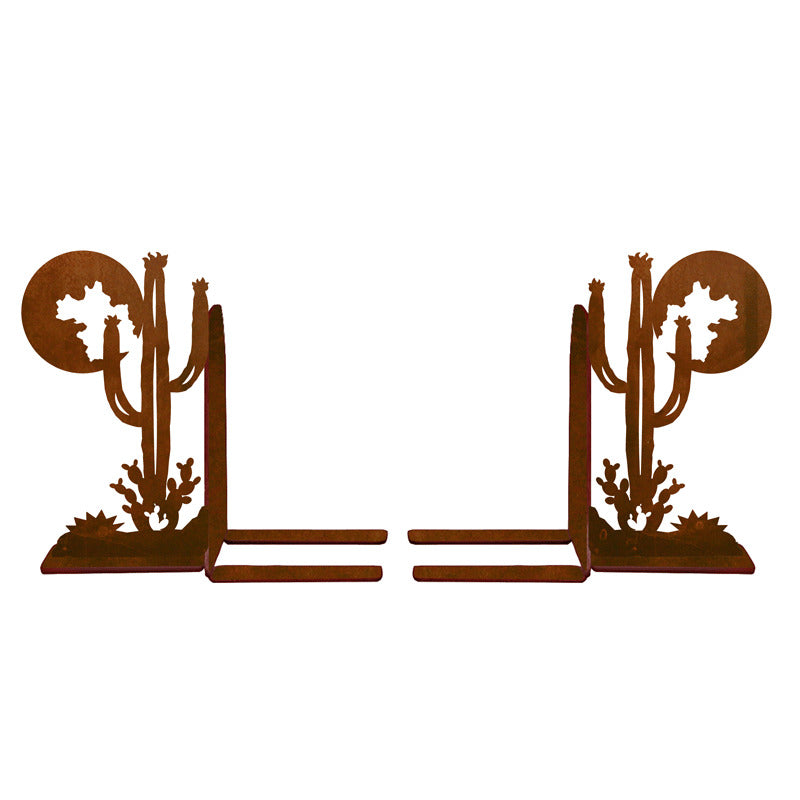 BE-5006 Cactus Moon Burnished Book Ends