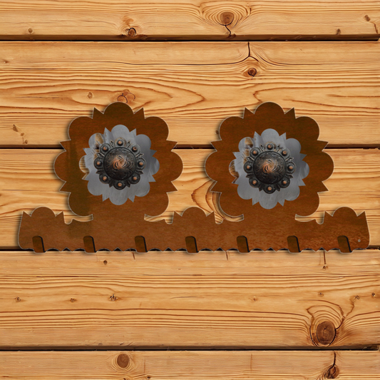 KC-2047 Copper Round Concho Key Chain Holder