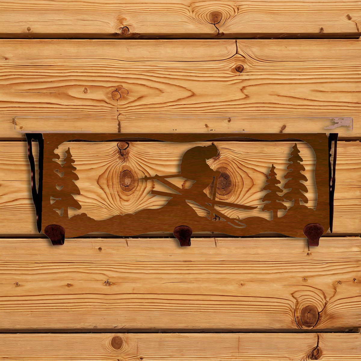 SW-3729 Skier 20" Coat Hook Shelf