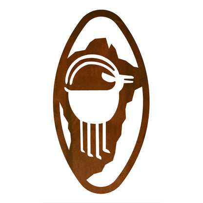 Ram Goat Oval Vertical Wall Art