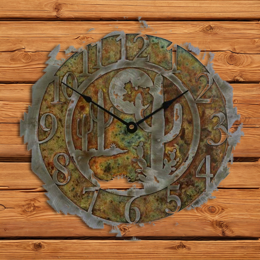 CL-5020 Desert Moon 12" Round Clock
