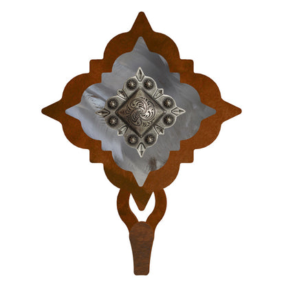Diamond Silver Concho Large Single Coat Hook