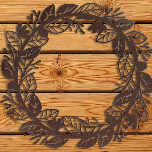 WA-1303 Leaf Wreath Wall Art