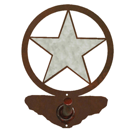 Texas Star Robe Hook Burnished