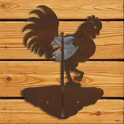 CH-5279 Rooster Double Coat Hook Burnished