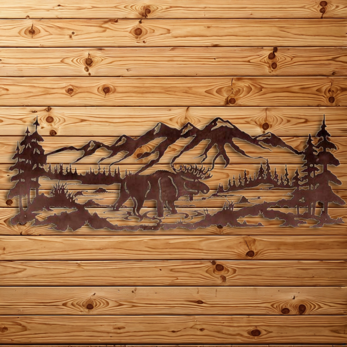WA-8412 Moose Wall Art - 84"