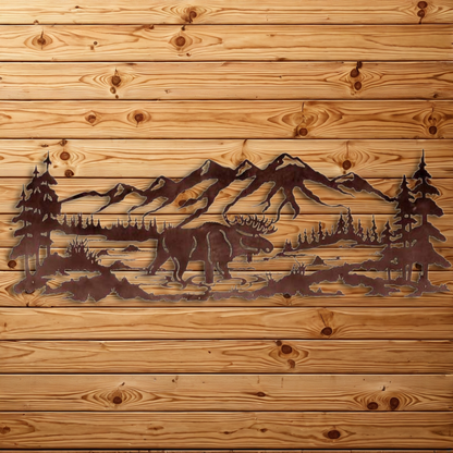 WA-8412 Moose Wall Art - 84"
