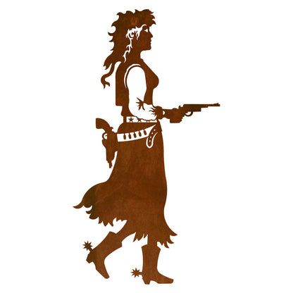 Pistol Cowgirl Wall Art - 30"