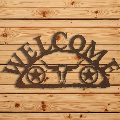 AS-3012 Texas Star/Long Horn Address Sign