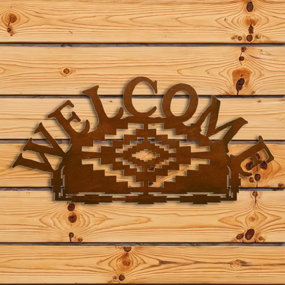 WE-9627 Desert Diamond Horizontal Welcome Sign