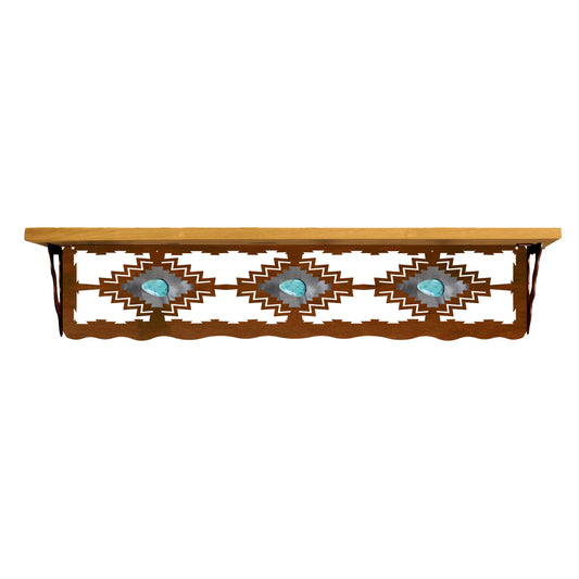 Desert Diamond with Turquoise 34" Shelf