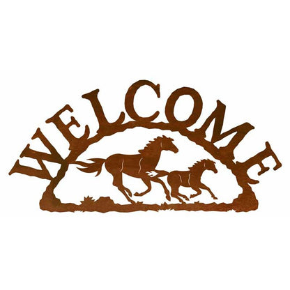 Wild Horse Horizontal Welcome Sign