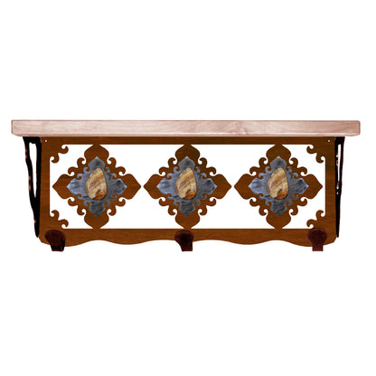 Picture Jasper Stone 20" Coat Hook Shelf