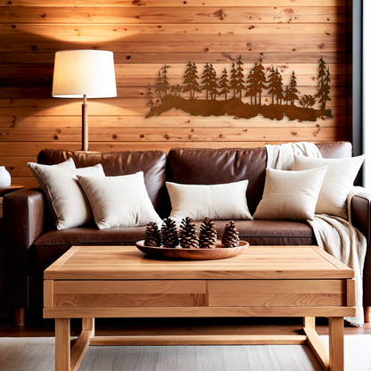 Pine Forest Wall Art - 57"