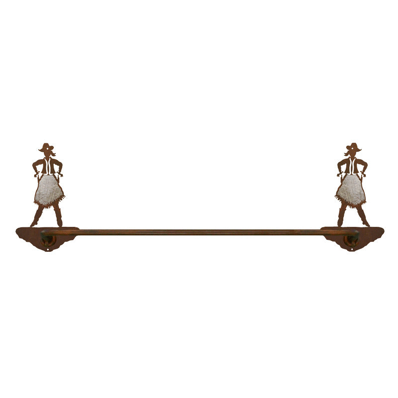 BA-8016 Cowgirl Towel Bar Burnished
