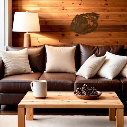 Grist Mill Oval Wall Art Horizontal