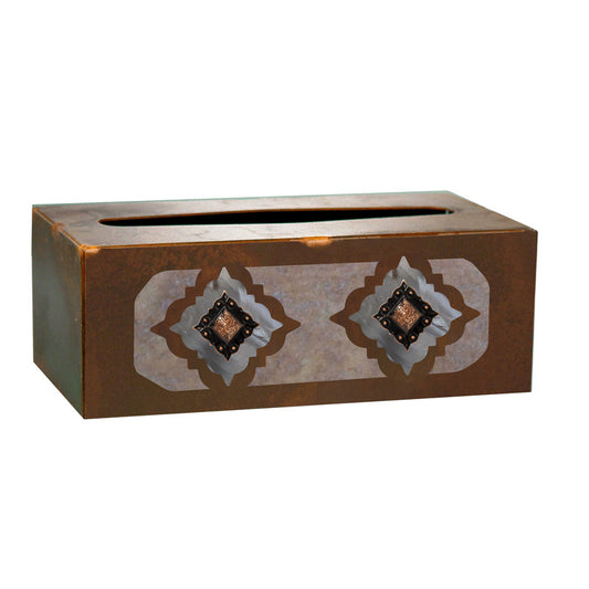 TC-9242 Diamond Copper Rectangle Tissue Box Cover