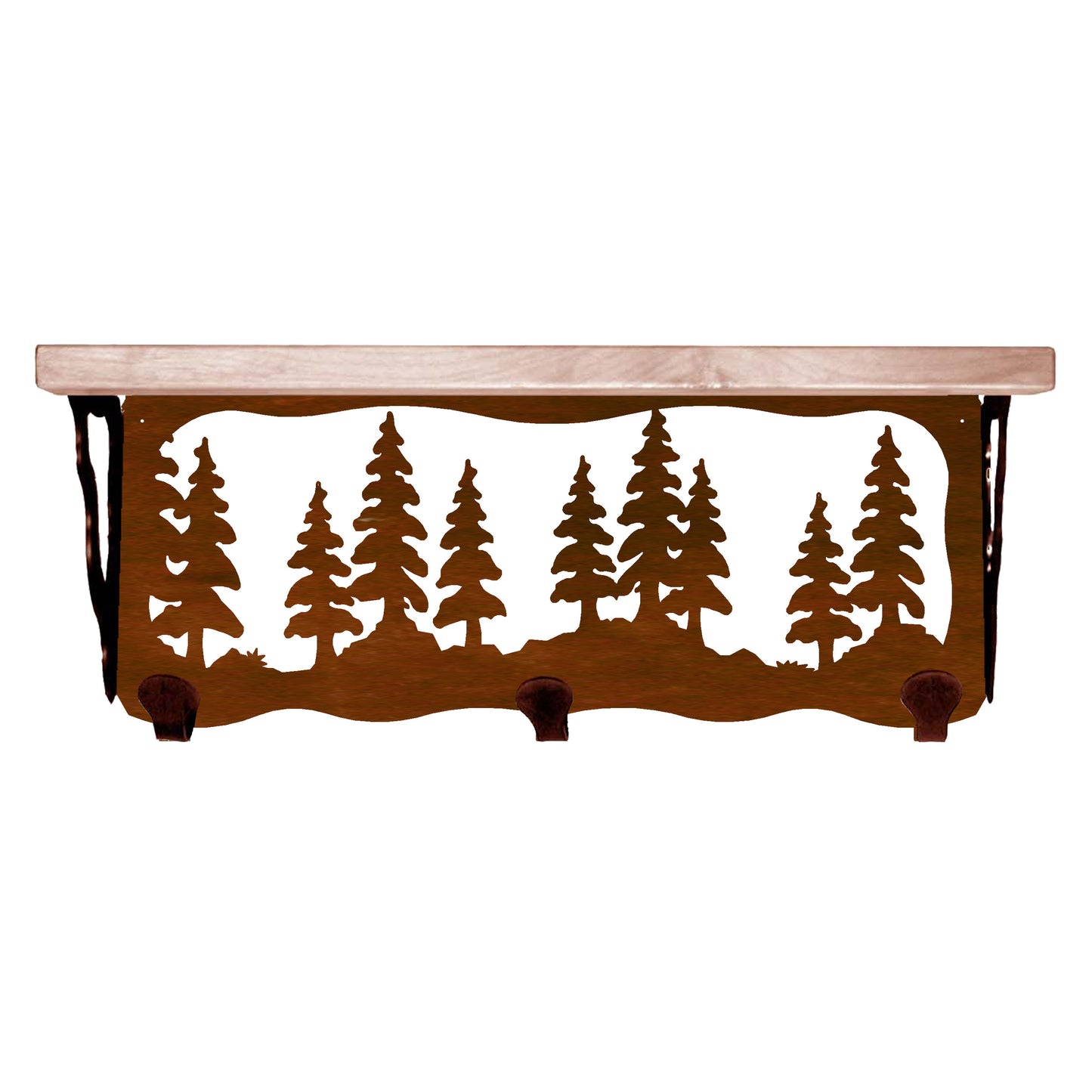 Pine Forest 20" Coat Hook Shelf
