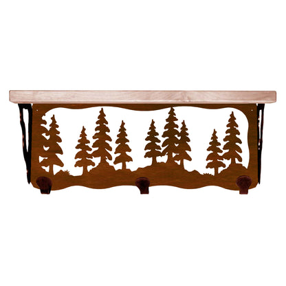 Pine Forest 20" Coat Hook Shelf