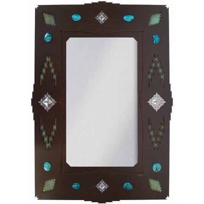 36" Desert Diamond Mirror with Stone & Concho