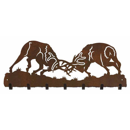 Fighting Elk Key Chain Holder