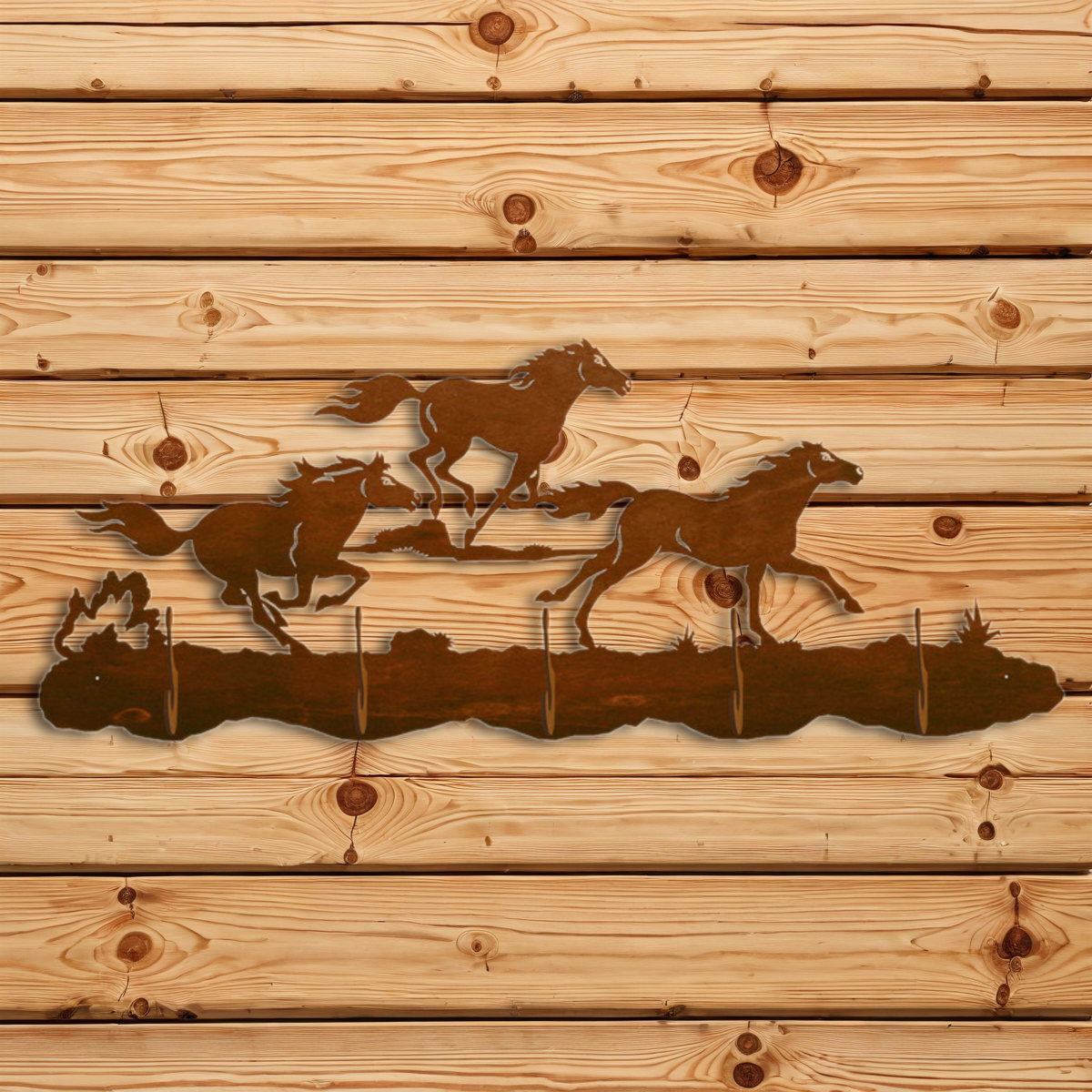 CH-5572 Wild Horses Scenic Five Hook