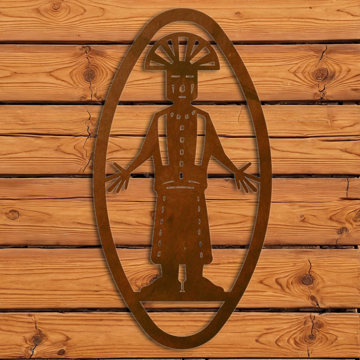 WA-72059 Kachina #6 Oval Wall Vertical