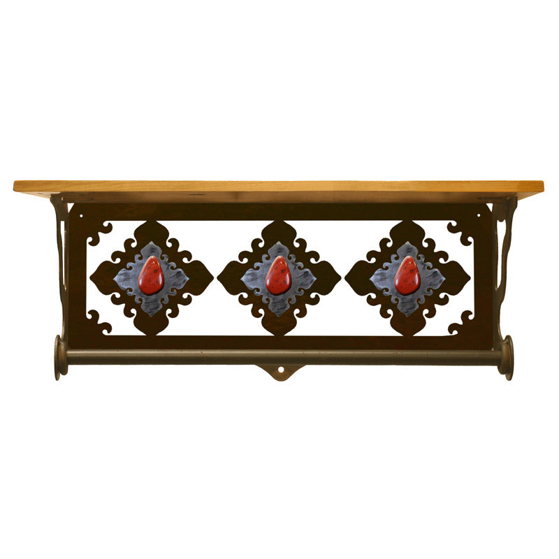 Red Jasper 20" Hand Towel Bar Shelf