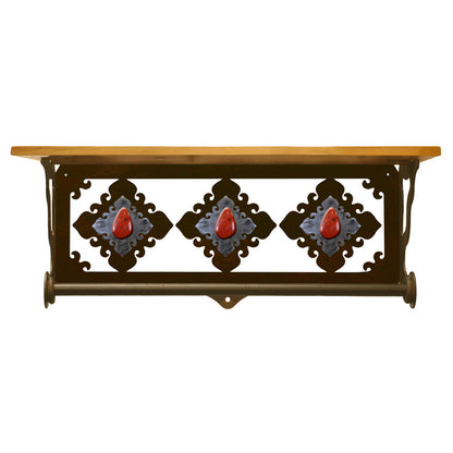 Red Jasper 20" Hand Towel Bar Shelf