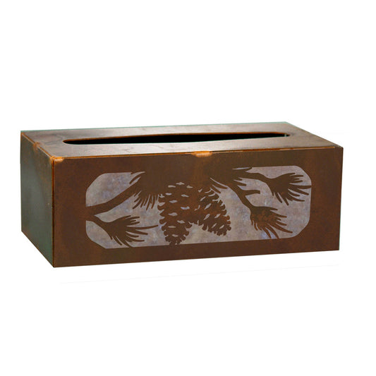 TC-9214 Pine Cone Rectangle Tissue Box Cover